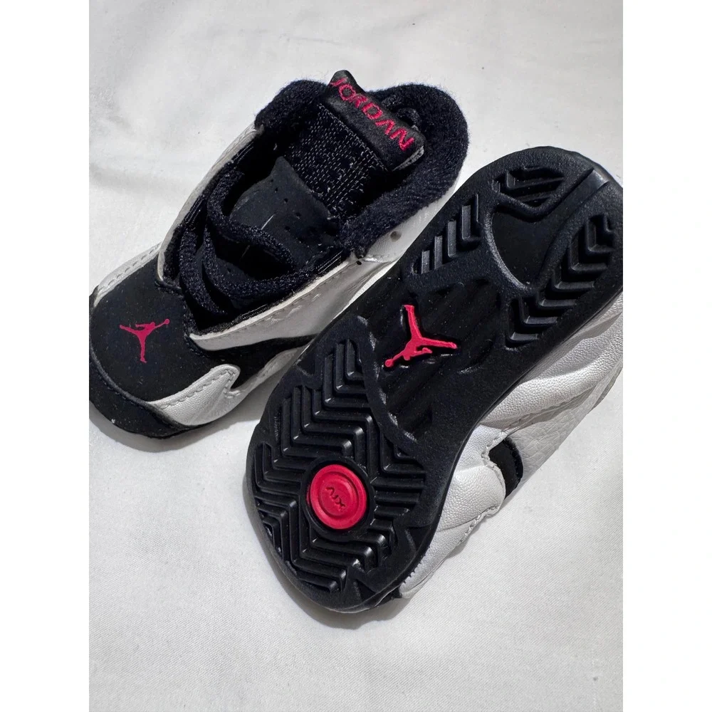 Nike Air Jordan‎ 14 Infant White/Black Size 2 NWOT